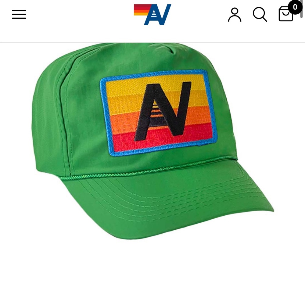 Aviator Nation **RARE** Kelly Green Vintage Trucker Hat Cap Nylon